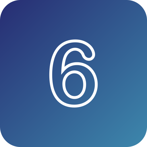 Number 6 Generic Flat Gradient icon