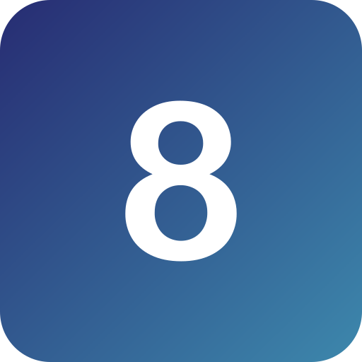 Number 8 Generic Flat Gradient icon
