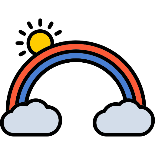 Rainbow Generic Outline Color icon