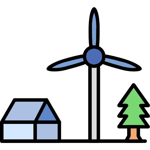 Ветряная мельница Generic Outline Color иконка