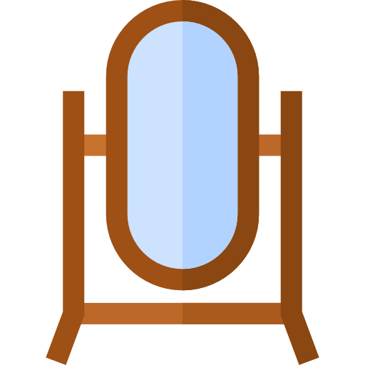 miroir Basic Straight Flat Icône