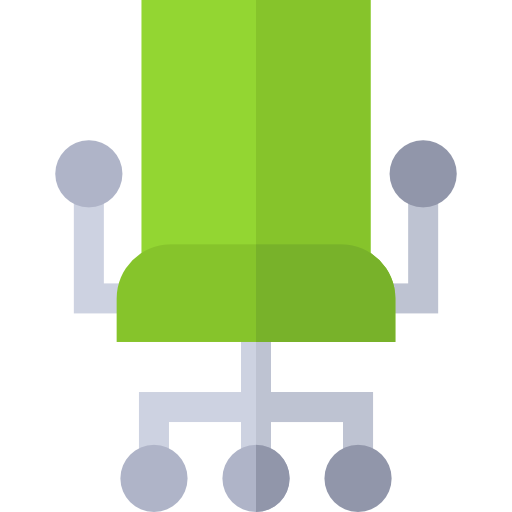 bureaustoel Basic Straight Flat icoon