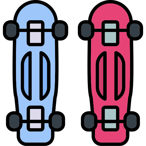 longboard Generic Outline Color icona