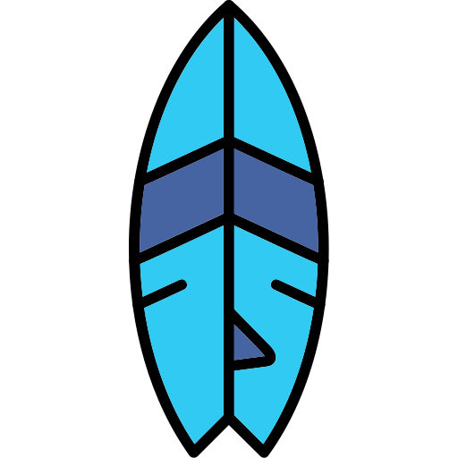Surfing Generic Outline Color icon