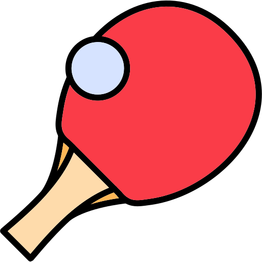 卓球 Generic Outline Color icon