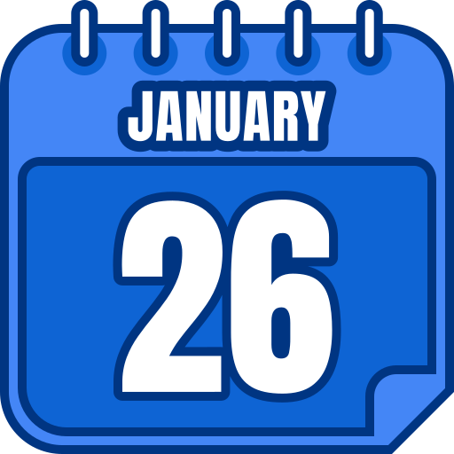 January 26 Generic Outline Color icon