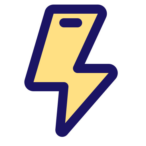 Lightning bolt  Generic Outline Color icon