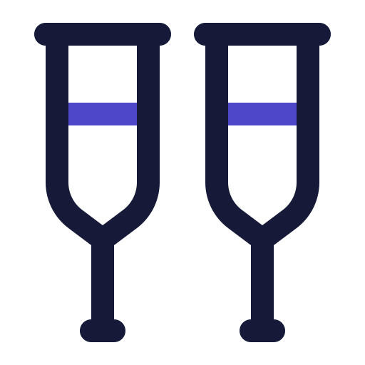 松葉杖 Generic Outline Color icon