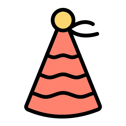 chapeau de fête Generic Outline Color Icône