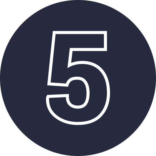 número 5 Generic Flat icono