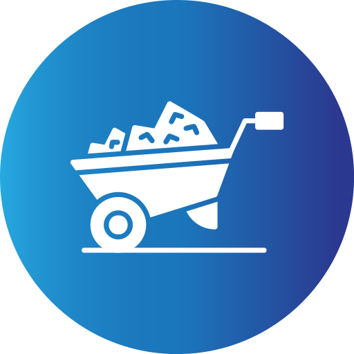 Wheelbarrow Generic Blue icon
