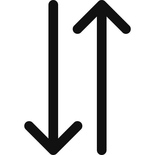 上矢印と下矢印 Generic Basic Outline icon