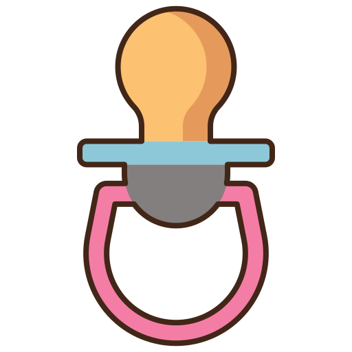Pacifier Generic Outline Color icon