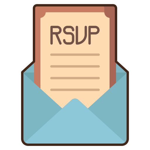rsvp Generic Outline Color icon