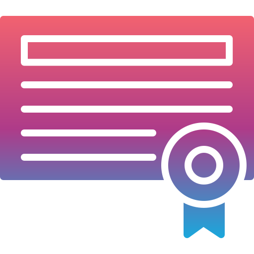 certificaat Generic Flat Gradient icoon