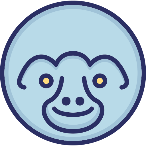 チンパンジー Generic Outline Color icon