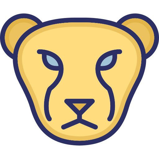Lion Generic Outline Color icon