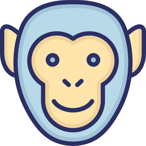 scimmia Generic Outline Color icona