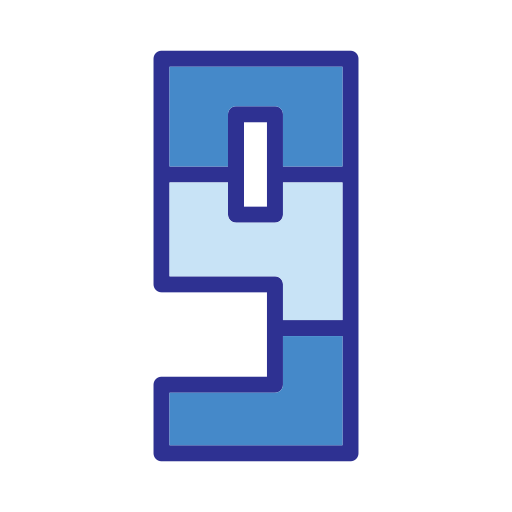 dziewięć Generic Blue ikona