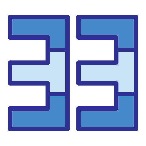 삼십 삼 Generic Blue icon