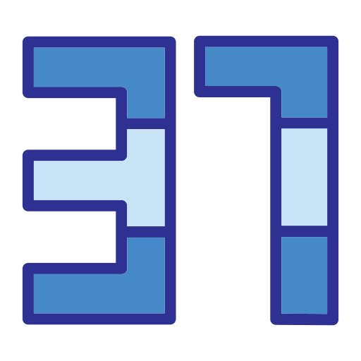 treinta y siete Generic Blue icono