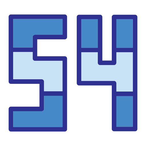 vierundfünfzig Generic Blue icon