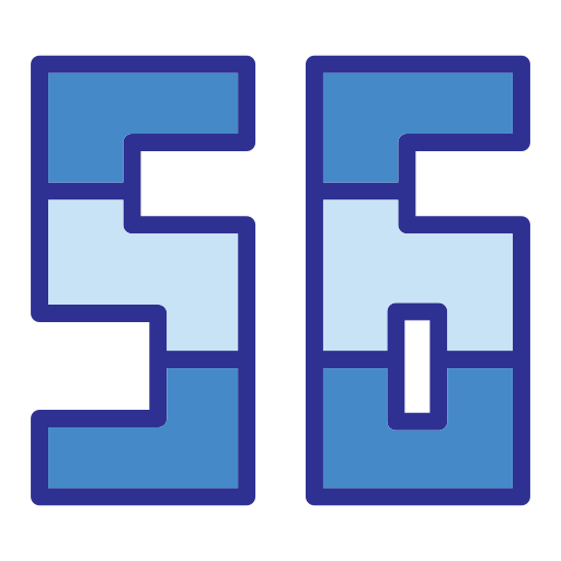 cinquante six Generic Blue Icône