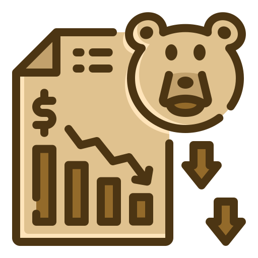 Медвежий рынок Generic Outline Color иконка