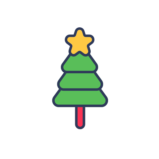 クリスマスツリー Generic Outline Color icon