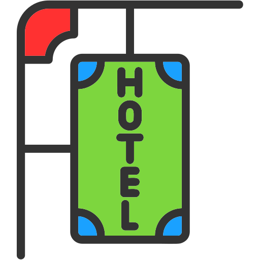 znak hotelu Generic Outline Color ikona