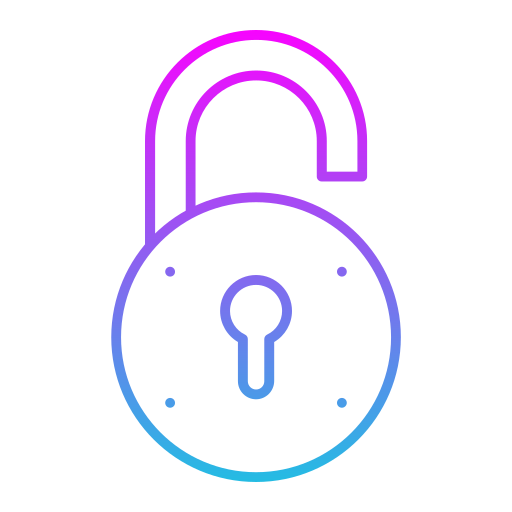 Open lock Generic Gradient icon