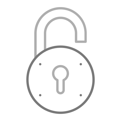 Open lock Generic Grey icon