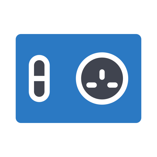 Electric socket Generic Blue icon
