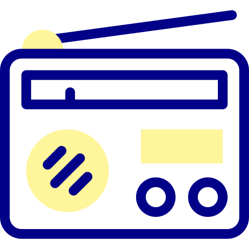 Radio Detailed Mixed Lineal color icon