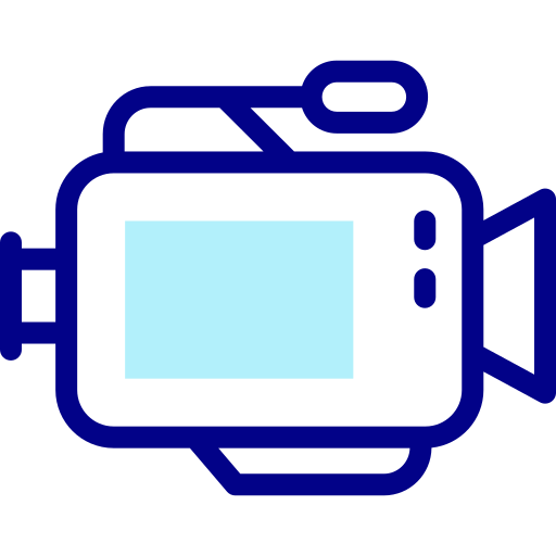 Video Camera Detailed Mixed Lineal color icon