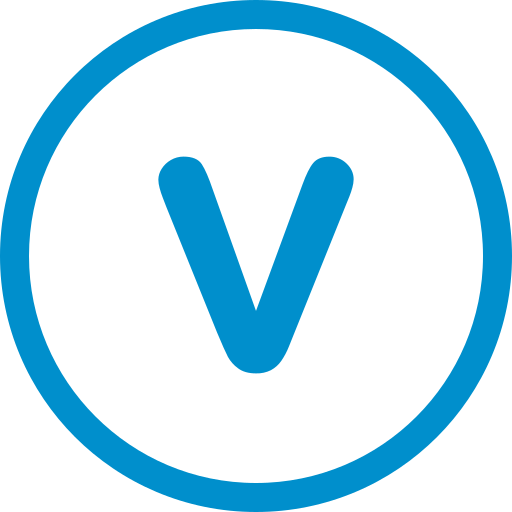 Letter V Generic Blue icon