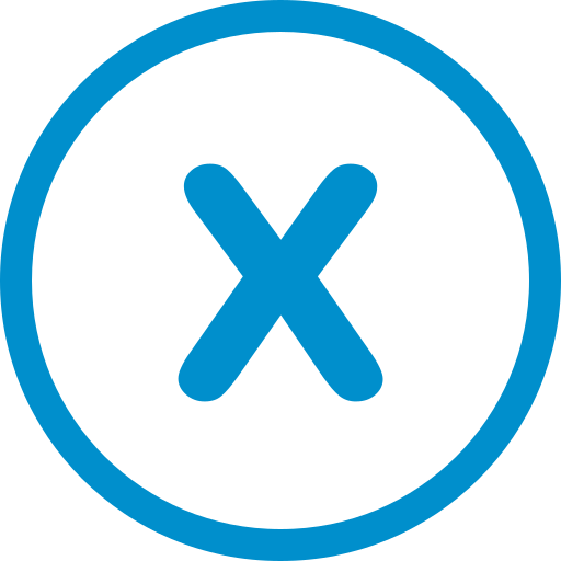 Letter x Generic Blue icon