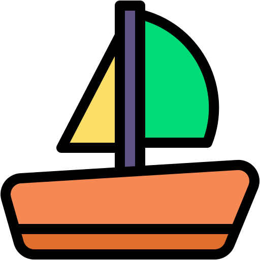 Sail boat Generic Outline Color icon