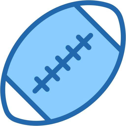 アメリカンフットボール Generic Blue icon