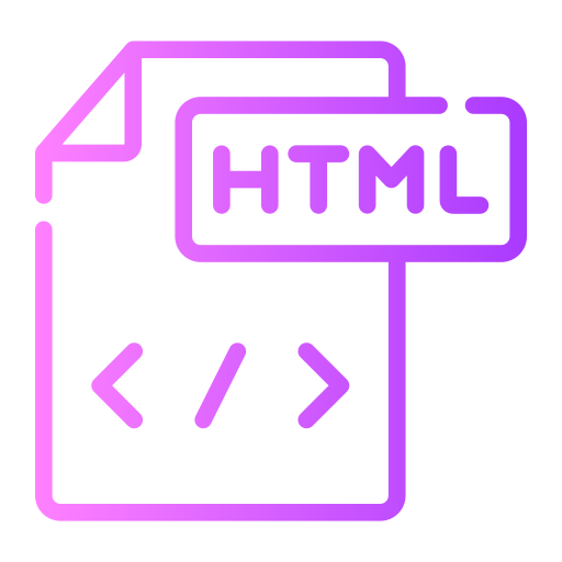 HTML File Generic Gradient icon