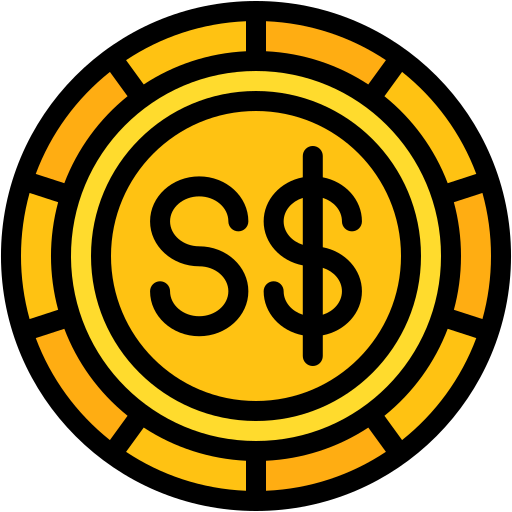 Сингапурский доллар Generic Outline Color иконка