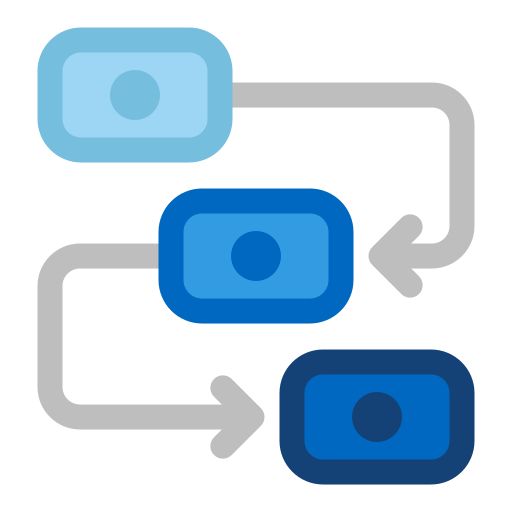 diagramma di flusso Generic Outline Color icona