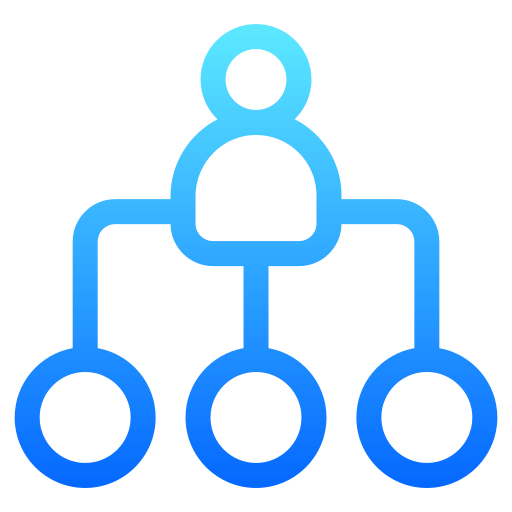 organisatiestructuur Generic Gradient icoon