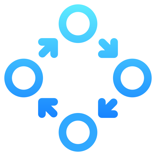 Flow diagram Generic Gradient icon