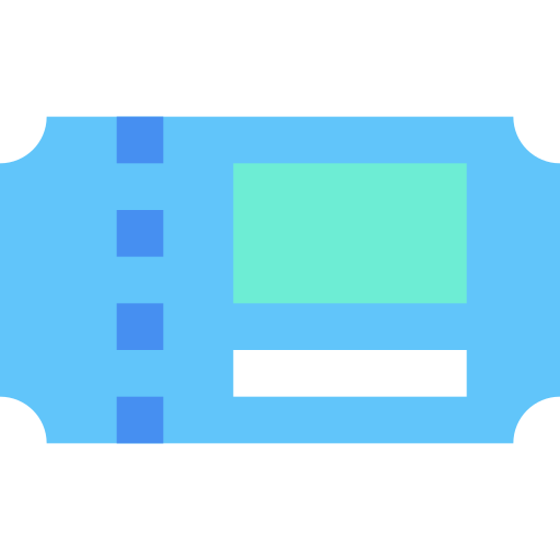 Movie ticket Generic Blue icon