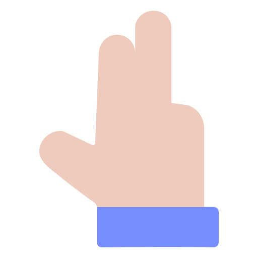 zwei finger Generic Flat icon