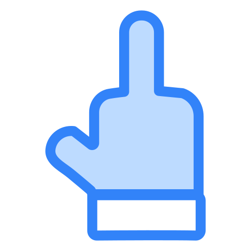 Middle finger Generic Blue icon