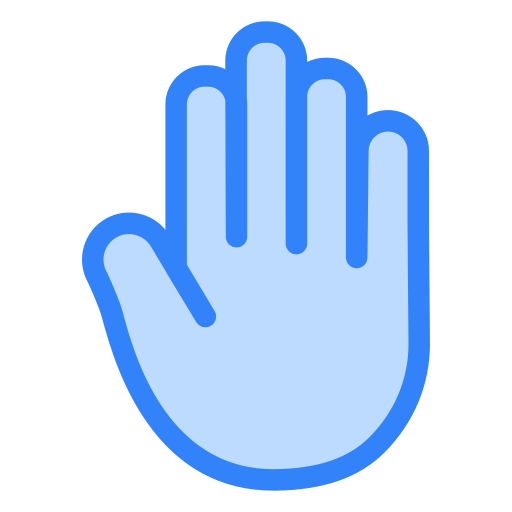 alzare la mano Generic Blue icona
