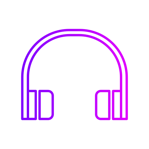 auriculares de música Generic Gradient icono