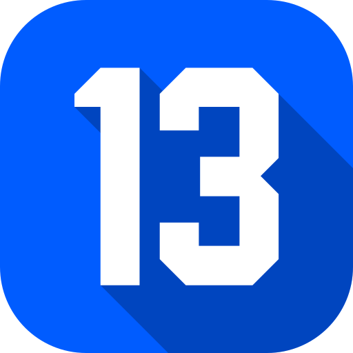 numero 13 Generic Flat icona